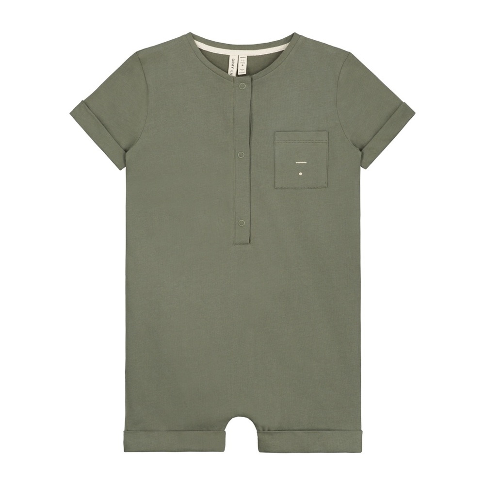 Gray Label Short Leg Green Short Sleeve Romper 3-4 Years